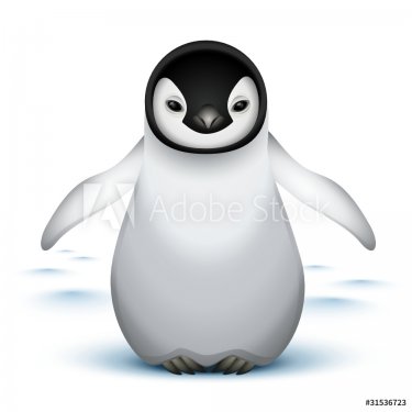 Little baby emperor penguin