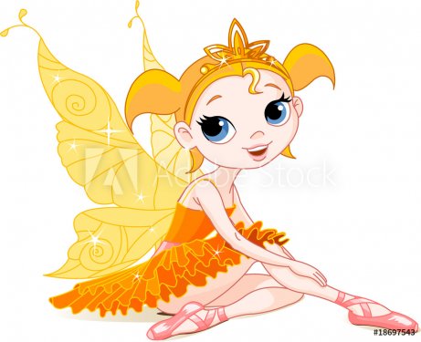Little  orange fairy ballerina