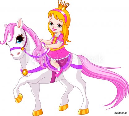Little princess on horse - 900497998