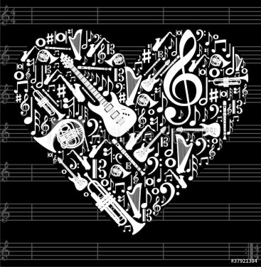 Love for music concept illustration - 900461720