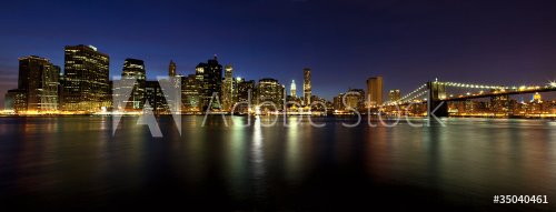 Lower Manhattan panorama at dusk, New York - 900095641