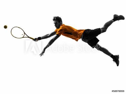 man tennis player silhouette - 901141905