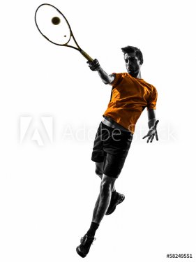 man tennis player silhouette - 901141909