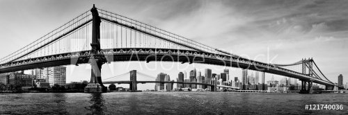 Manhattan bridge skyline black and white - 901153000