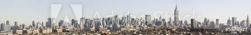 Manhattan skyline from the Jersey City bluffs, post 9-11 - 900076015
