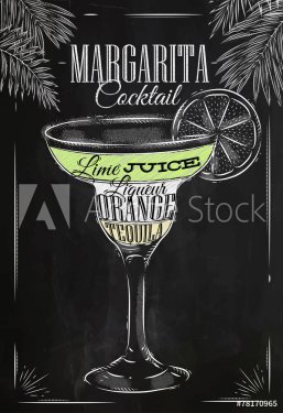 Margarita cocktail chalk - 901143875