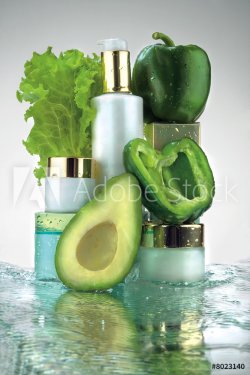 Medical cosmetics with pepper and an avocado