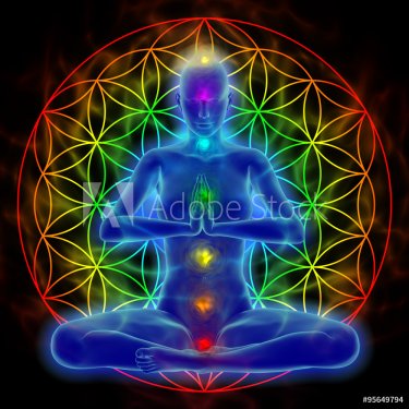 Meditation, symbol flower of life - 901147913