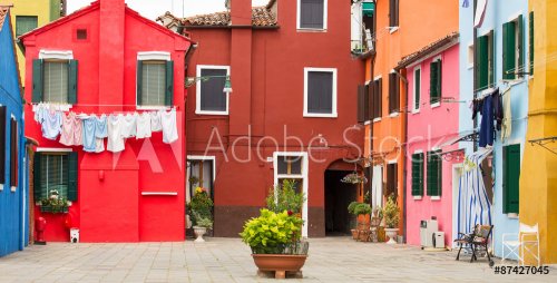 Mediterranean architecture in Burano, Italy - 901145610