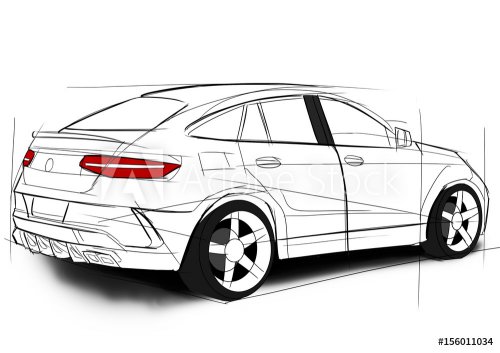Mercedes GLE sketch - 901153240