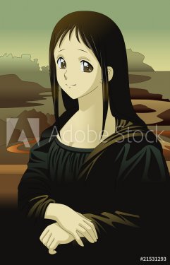 Mona Lisa anime manga style - 901139984