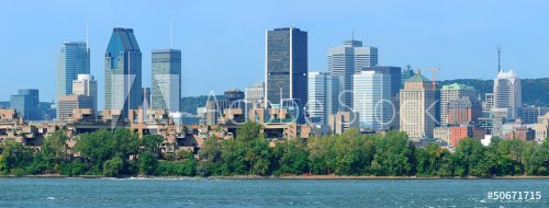 Montreal city skyline over river panorama - 901140705