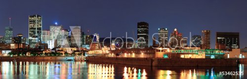 Montreal over river at dusk - 901140717