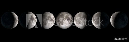 Moon phases collage, elements of this image are provided by NASA - 901152205