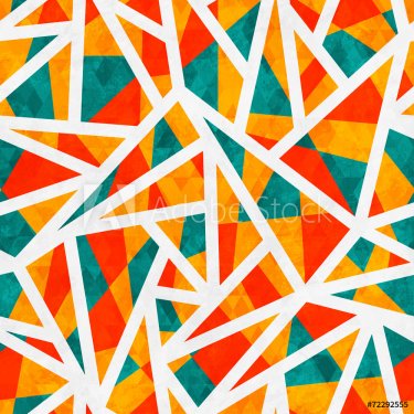 mosaic triangle seamless pattern with grunge effect