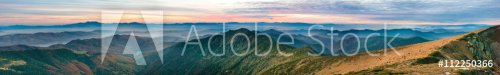 Mountain landscape at sunset - 901147953