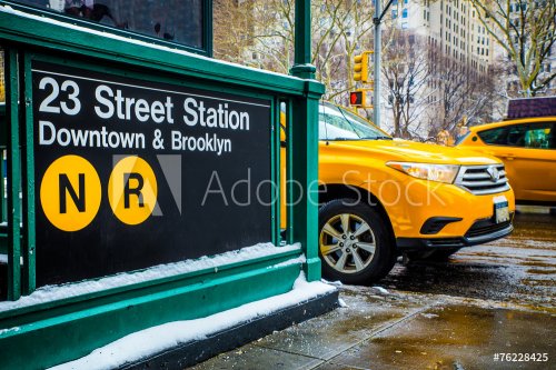 New York City Street and Subway Scene