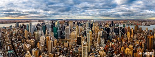 New York Panorama on a cloudy afternoon - 901151013