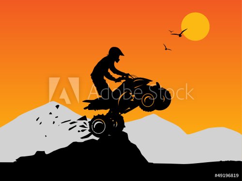 Off-road jump background, vector illustration