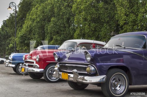 Old american cars in Havana, Cuba - 901145070