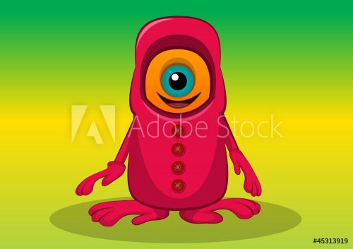 One-eyed Creature, illustration - 900739796