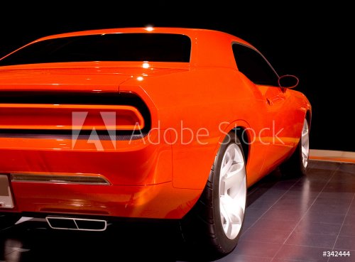 orange muscle car - 901153108