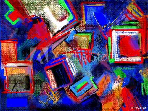 original hand draw abstract digital painting composition - 900658990