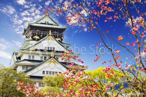 Osaka castle for adv or others purpose use - 901143425
