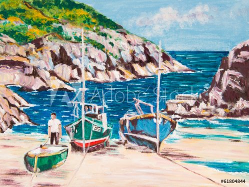Painting of a Harbour - 901148093