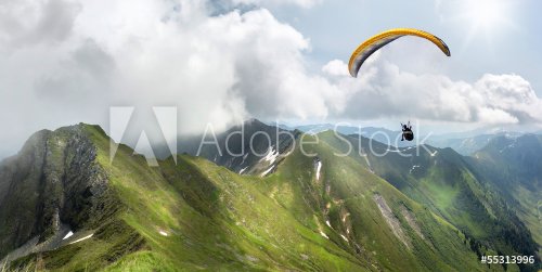 Paraglider in the Mountains