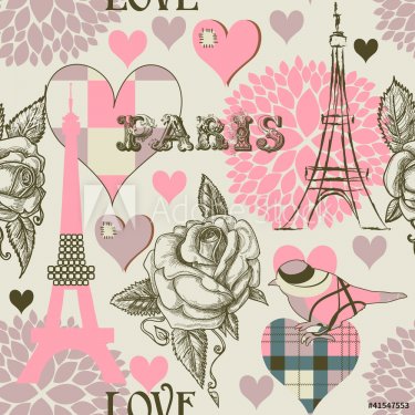 Paris seamless pattern - 900459805