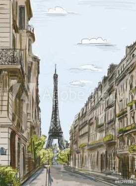 Paris street - illustration - 900459811