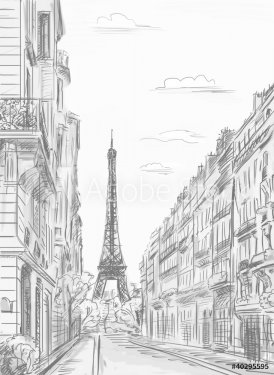 Paris street - illustration - 900459812