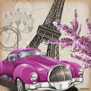 Paris vintage poster.