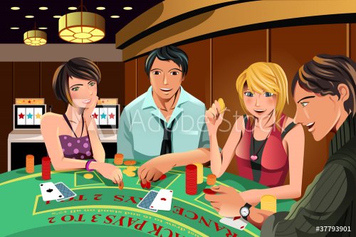 People gambling in casino - 900461420