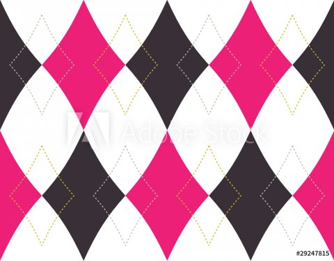 Pink and green rhombus seamless background pattern - 900465855