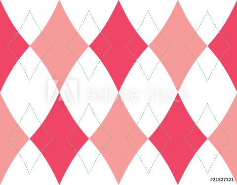 Pink and green rhombus seamless background pattern