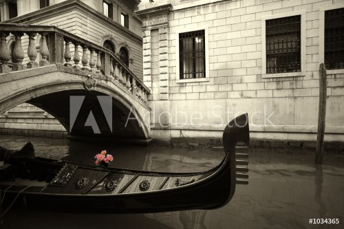 pink flowers and gondola