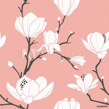 pink magnolia pattern - 900461462