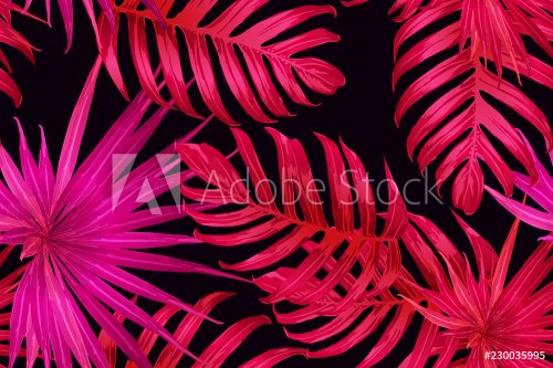 Pink red exotic pattern. - 901152371