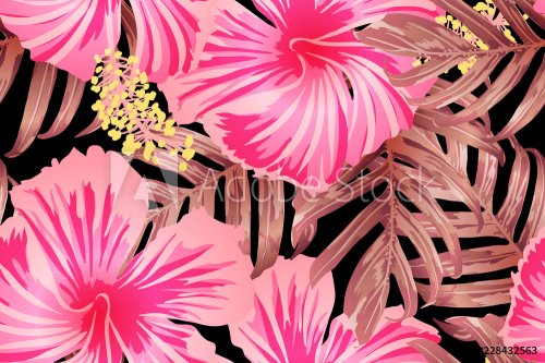 Pink red exotic pattern. - 901152384