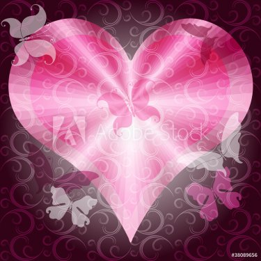 Pink valentines frame