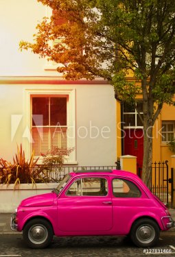 Pink vintage car