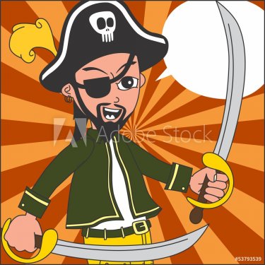 pirate captain comic one eye - 901142403