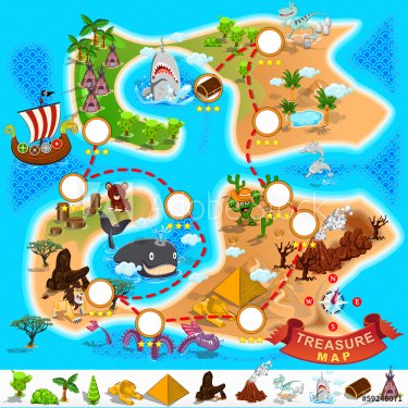 Pirate Treasure Map - 901142389