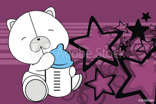 polar bear baby cartoon background1 - 900498989