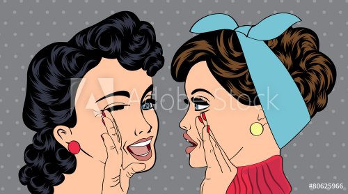 pop art retro women in comics style that gossip - 901145408