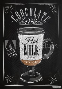 Poster chocolate milk chalk - 901148504