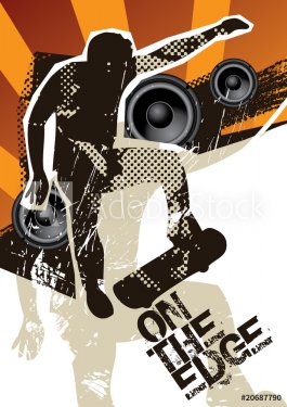 Poster with skateboarder