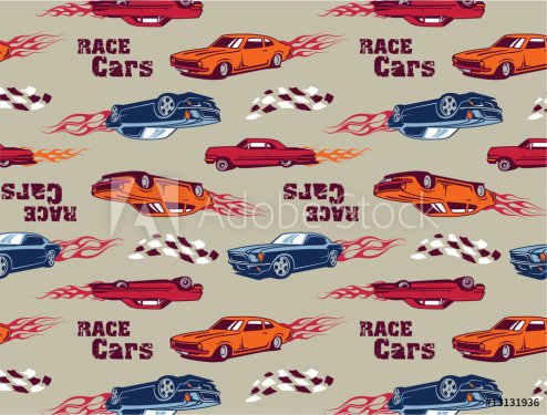 Race Cars seamless - 901148737
